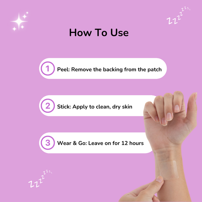 Sleep patch applied before bed – gentle overnight wellness support