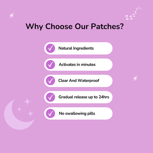 Wonder Patch Sleep patch on skin – gentle waterproof patch with Valerian and Hops for evening relaxation