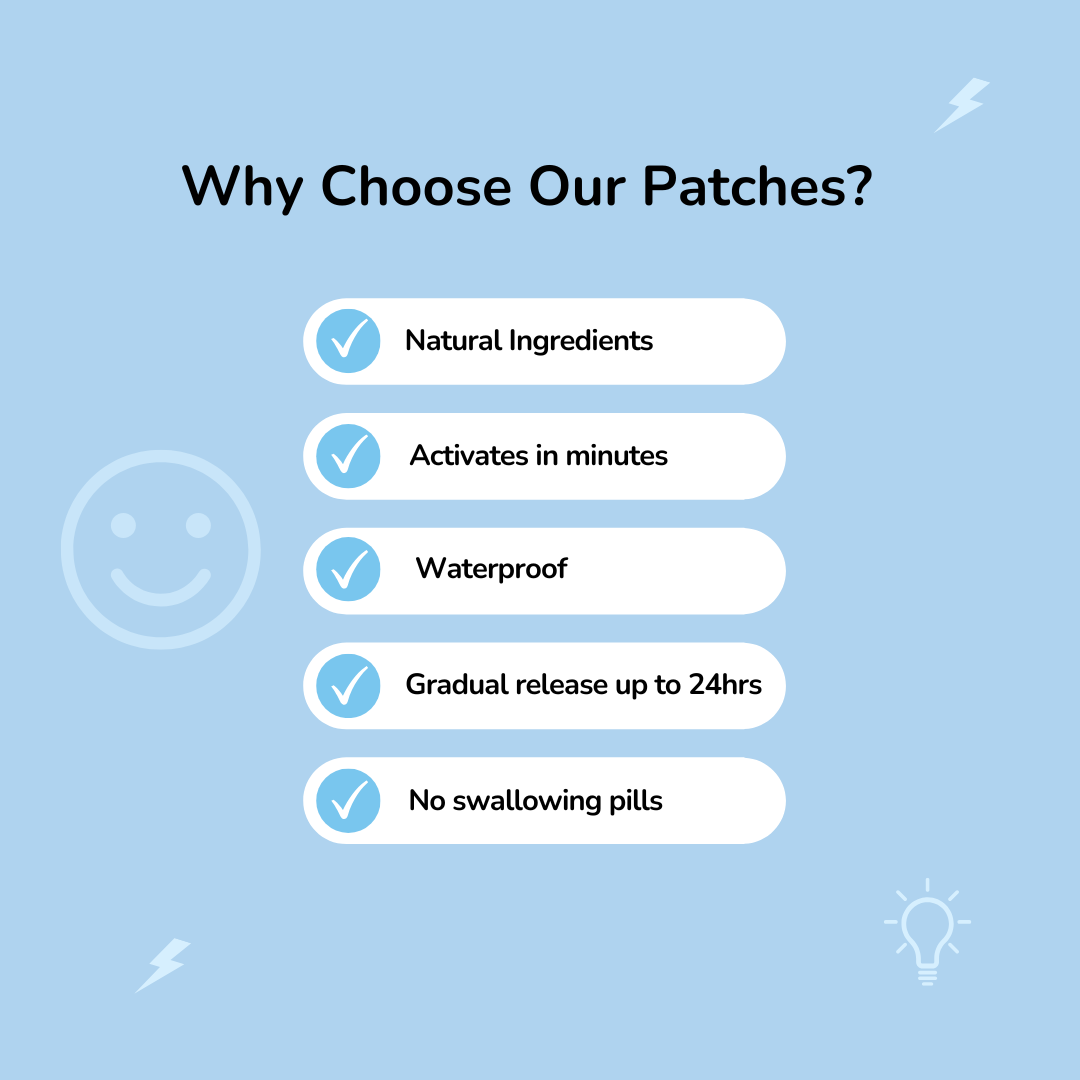 Wonder Patch Mood packaging and clear patch design – waterproof wearable patch